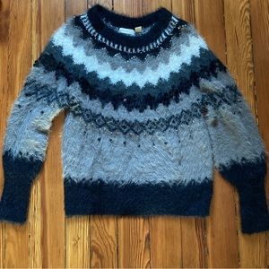 Barely worn/like new Anthropologie sleeping on snow, fair isle sweater - Size XS